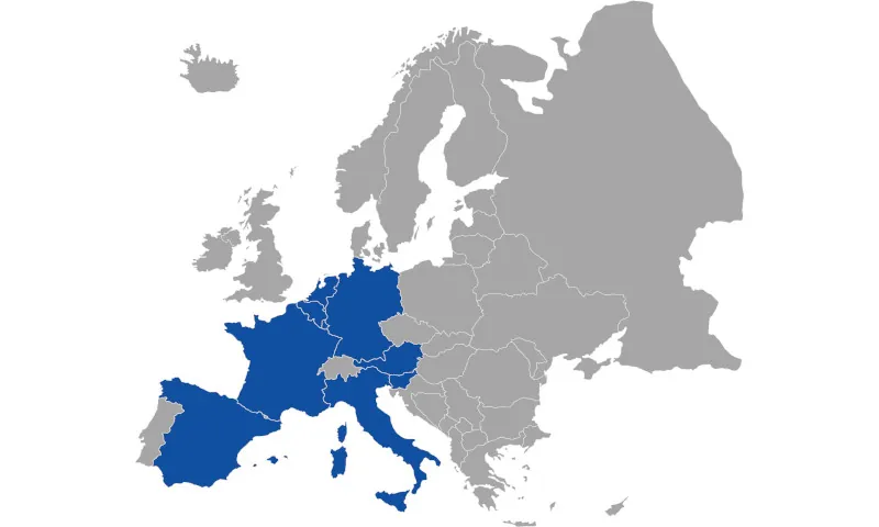 Carte de l’Europe montrant les marchés couverts par Patris Health
