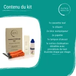Contenu du kit autotest allergie Patris Health – test IgE