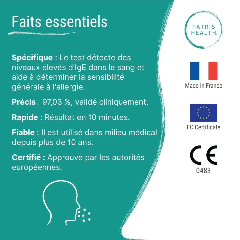 Test d’allergies – détection des anticorps IgE spécifiques