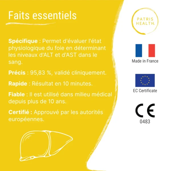 Faits essentiels de l’autotest foie Patris Health